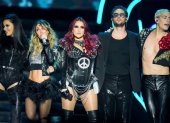 RBD en su presentación en el estadio Azteca.