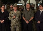El jefe del Comando Conjunto de las FF. AA., Jaime Vela Erazo, fue el único que intervino.