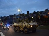 Militares recorrieron las calles de la capital.