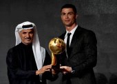 Premio a Cristiano Ronaldo por ser el goleador del mundo del año 2023, Globe Soccer Award,