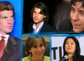 John F. Kennedy Jr., Antonio de la Rúa, Santiago Roldós, Keiko Fujimori y Mariuxi Febres-Cordero.