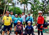 Parte del grupo integrado por Ciclistas de la Calle que realizó la aventura de 200 km.