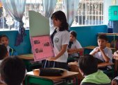 Actividades. Estudiantes de Guayas y Santa Elena desarrollan nuevos programas educativos en fundaciones.