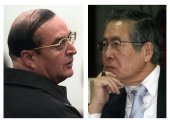 El ex asesor presidencial peruano Vladimiro Montesinos (i) y el ex presidente de Perú Alberto Fujimori (d).