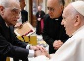 Martin Scorcese junto al papa Francisco.