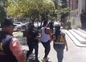 Una de las detenidas por la Policía Federal de Argentina.