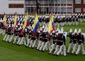 Miembros de la Escuela Militar de Cadetes, en Bogotá, en una actividad reciente.