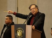 Bogotá. El presidente Gustavo Petro, asiste a un acto oficial.