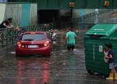 Inundaciones por las fuertes lluvias, en Buenos Aires