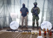 Evidencias encontradas encaletadas en el interior de la cárcel de Cotopaxi.