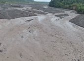 Los lahares del volcán Sangay provocaron el represamiento del río Upano, en Morona Santiago.
