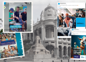 Fotomontaje que incluye capturas de publicaciones de redes sociales de la Empresa Pública de Turismo de Guayaquil.
