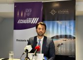 El ministro de Turismo, Niels Olsen, en rueda de prensa este 27 de febrero de 2024