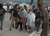 Tras su llegada a Quito los 11 detenidos en Guayaquil y Samborondón fueron llevados a la Fiscalía de Flagrancias para avanzar con el proceso Purga.