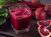 Jugo de remolacha con naranja.