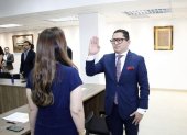 Guayas. El 11 de enero de 2024, Fabiola Gallardo entregó la presidencia al juez Hugo González, quien juró trabajar por la justicia.