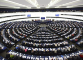 Vista general de una sesión plenaria en hemiciclo del Parlamento Europeo