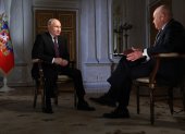 El presidente de Rusia, Vladímir Putin, durante una entrevista con la televisión estatal, el 11 de marzo.