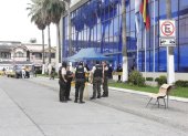 Una balacera se registró en los exteriores del edificio de CNEL en La Garzota, la mañana de este miércoles 13 de marzo.