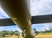 Norte. La aeronave que hacía reconocimiento fue atacada con disparos.