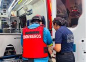 Paramédicos atendieron al ciudadano, la tarde de este viernes 22 de marzo.