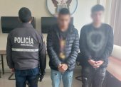 Detención. Dos de los detenidos que intentaban pasar la droga.