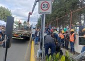 En un acto simbólico la tarde del 16 de abril se retiró el radar de la avenida Bolivariana en Ambato.