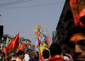 Inauguración del templo Lord Ram en Ayodhya, en Kolkata, India oriental, el 22 de enero de 2024