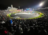 Así luce el estadio Olímpico Atahualpa a menos de una hora para el inicio del show.
