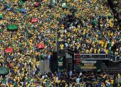 Miles de brasileños salieron a las calles en apoyo de Jair Bolsonaro.