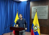 El ministro de Energía, Roberto Luque, en la séptima rueda de prensa de la crisis energética.