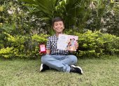 Galardón. Miguel Villavicencio, de 11 años, fue uno de los 20 ganadores. Su texto fue escogido por reconocidos escritores internacionales.