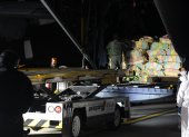 Las toneladas de droga fueron trasladadas en un avión C-130 de la Fuerza Aérea Ecuatoriana.