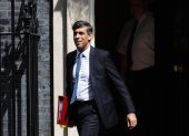 El primer ministro británico, Rishi Sunak, en Downing Street.