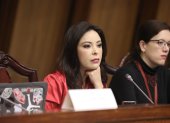 Rol. Pamela Aguirre, presidenta de la Comisión de Fiscalización permitió que Ronny Aleaga comparezca en comisión general desde la clandestinidad.
