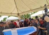 El funeral de Agustín Intriago, el alcalde de Manta que fue asesinado en 2023.
