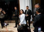 Verónica Abad en una rueda de prensa.