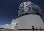 observatorio que se encuentra en construcción, ubicado en el cerro Pachón, en la región de Coquimbo.