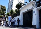 Quito. La sede de la Embajada mexicana en la capital permanece cerrada y sin atención al público.