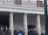 Saludo presidencial en el Palacio de Carondelet.