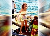 Jennifer Lopez en el yate en Italia