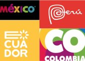 Logos. Diferentes marcas país de cuatro naciones.