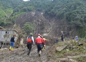 Tareas. Baños de Agua Santa, de la provincia de Tungurahua, es la zona más afectada por las últimas lluvias registradas en la Sierra y la Amazonía.