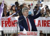 Mitin.- Jean Luc Mélenchon, fundador de La Francia Insumisa