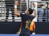 Kendry Páez celebrando su gol en Copa América.