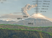 La Secretaría de Riesgos anunció que existe caída leve de ceniza en la parroquia Copalillo, del cantón Cumandá, provincia de Chimborazo.