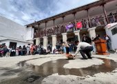 Latacunga. Los taitas realizaron un ritual para atraer las buenas energías.