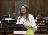 La asambleísta Nataly Morillo deja la bancada de Construye. Asegura que notificó la decisión a María Paula Romo.