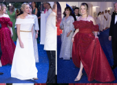 Charlene y Camille estuvieron estupendas, cada una con su propio estilo. La esposa del príncipe Alberto lució clásica y sofisticada, en tanto que la hija de Estefanía de Mónaco fue más atrevida.