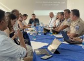 Reunión. En la mesa técnica participaron las dos máximas autoridades del Servicio Nacional de Medicina Legal, así como de los organismos de la Policía Nacional.